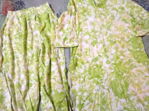 Light Green Floral Kurta Set