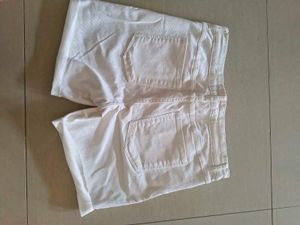 westside Classic White Denim Shorts