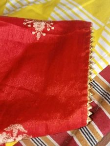 embroidered saree with ready blouse