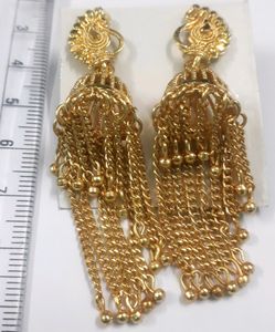 Metal Jhumka witth chain bridal unique stylish 7cm