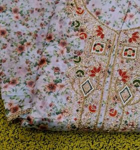 Embroidered Floral dress material