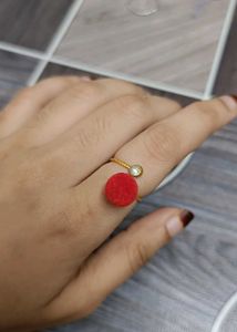 Unique Red Circle Ring