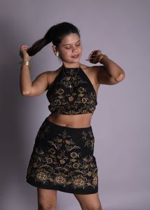 Black Floral Co-ord Set