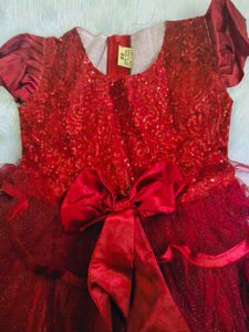 Red Sequin Party Dress