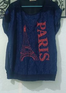 Beautiful navy blue top