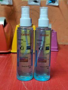 Kelso Screen Cleaner Spray &amp; Microfiber Cloths Set