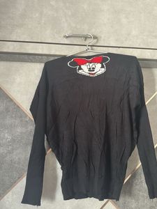 Minnie Mouse Black Knit Sweater