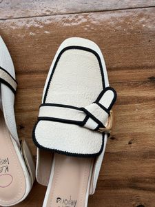 Ket Importa White Contrast Mules