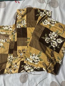 Brown floral print bedsheet set