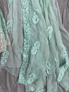 Elegant Mint Green Chikankari Kurta Set