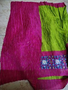 Vintage Crinkle Fabric with Floral Print