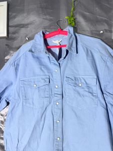 H&amp;M Light Blue Button-Down denim  Shirt
