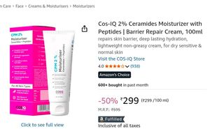 COSIQ CPM 2% Moisturiser Ceramides + Peptides