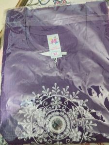 Beautiful Purple Embroidered Kurta