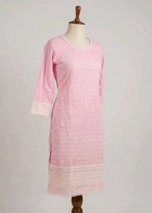 Elegant Pink Chikankari Kurta