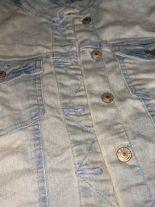 Light Wash Denim Jacket free size