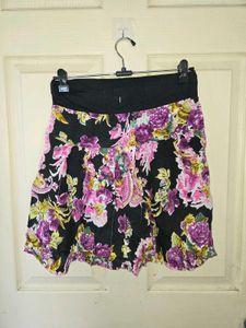 Floral Print Mini Skirt