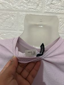 imported Twist Front Lavender Top