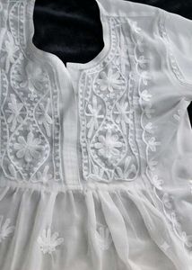 White Chikankari Kurta