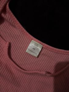 Pink Ribbed Tank Top