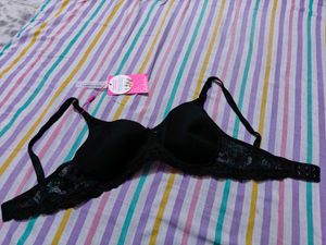 Black Bra with Lace Details