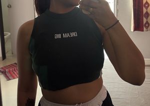 Sleeveless Cropped "Dream Big" Top