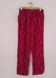 Dark Purple Printed Casual Bottom (Women's)
