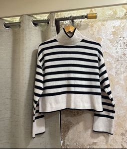 H&amp;M Striped Turtleneck Sweater, Bust-36/34