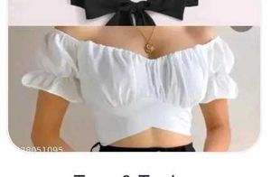 Off-Shoulder White Crop Top