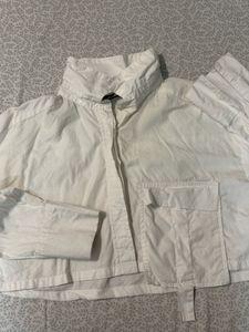 White Cropped Jacket