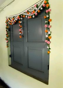 Floral Crochet Door Topper
