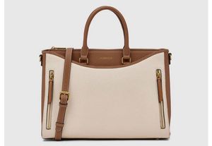 Chic Two-Tone Tote Handbag