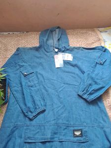 Denim Hoodie Tunic - New with Tags!