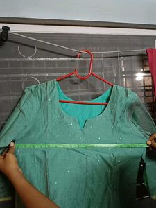 Elegant Teal Kurta with Embellishments