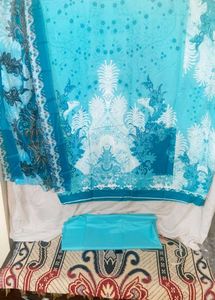 Stylish Blue Printed Pakistani  Kurta Set