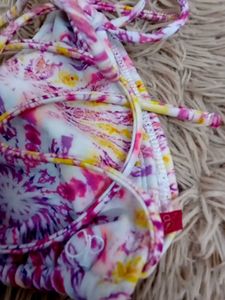 Vibrant Tie-Dye Triangle Bikini Top