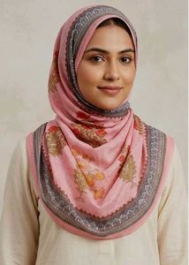 Beautiful Pink Floral Print Dupatta