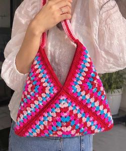 Handmade Crochet Granny Square Bag