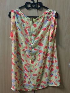Sheer Floral Sleeveless Top