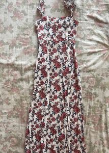 Floral Print Maxi Dress with Slits