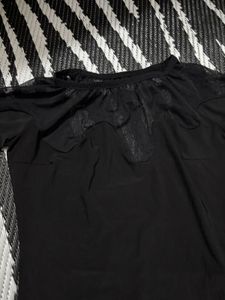 Chic Black Mesh Bodysuit
