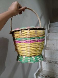 Set of 2 Woven Baskets with Lids
