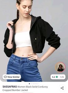 Sassafras Black Zip-Up bomber jacket