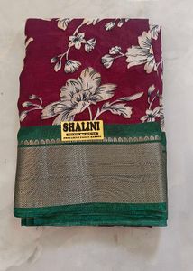 Floral Kalamkari Print Saree