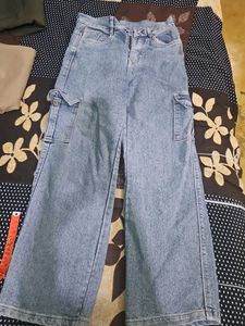 Light Wash Cargo Jeans