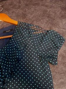 Chic Polka Dot Ruffle Top