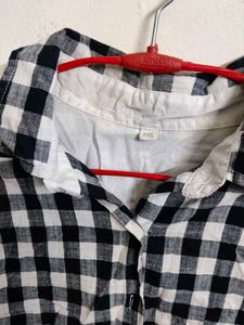 Checked Button-Up Shirt