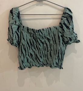 Animal Print Crop Top