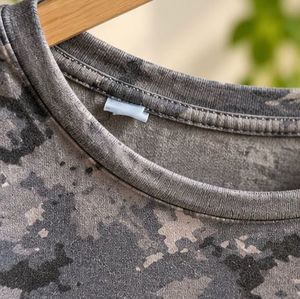 Camouflage Print Crew Neck T-Shirt