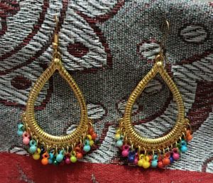 Bohemian Beaded Teardrop Earrings